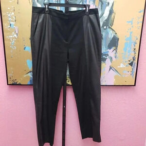 BCBG Faux Leather Side Pants Size Large